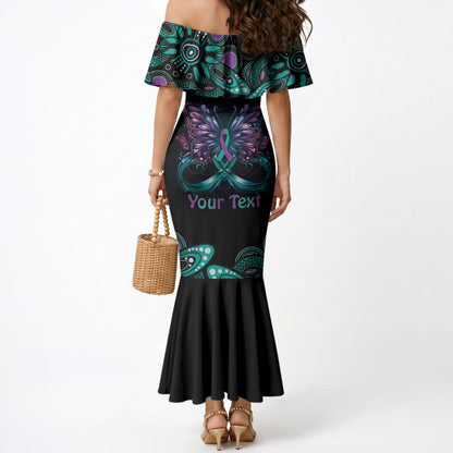 Personalised Hope Fight Suicide Prevention Support Mermaid Dress Aboriginal Motif
