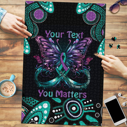 Personalised Hope Fight Suicide Prevention Support Puzzle Aboriginal Motif