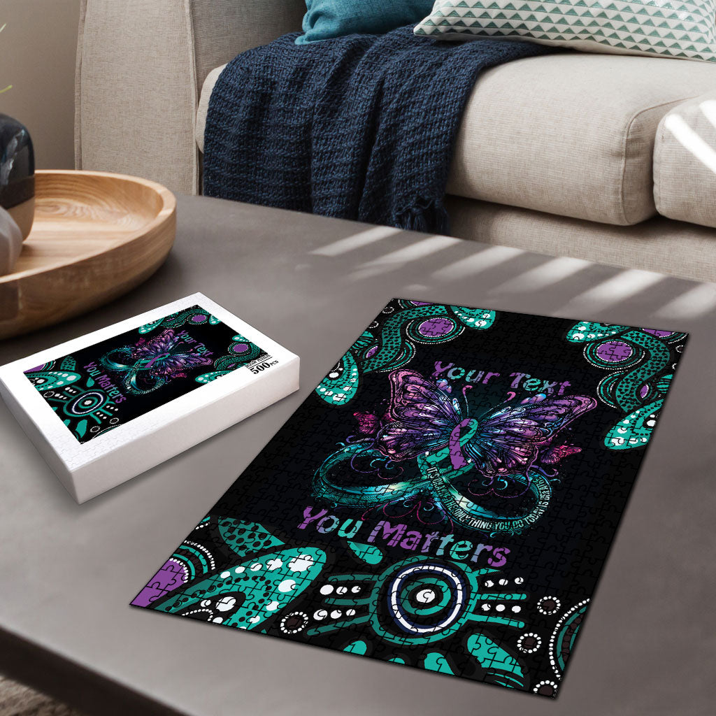Personalised Hope Fight Suicide Prevention Support Puzzle Aboriginal Motif