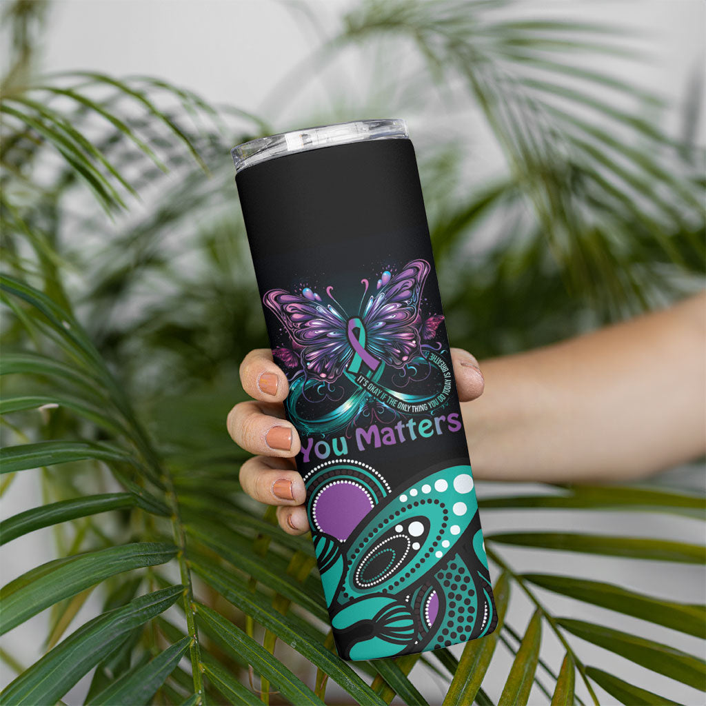 Personalised Hope Fight Suicide Prevention Support Skinny Tumbler Aboriginal Motif