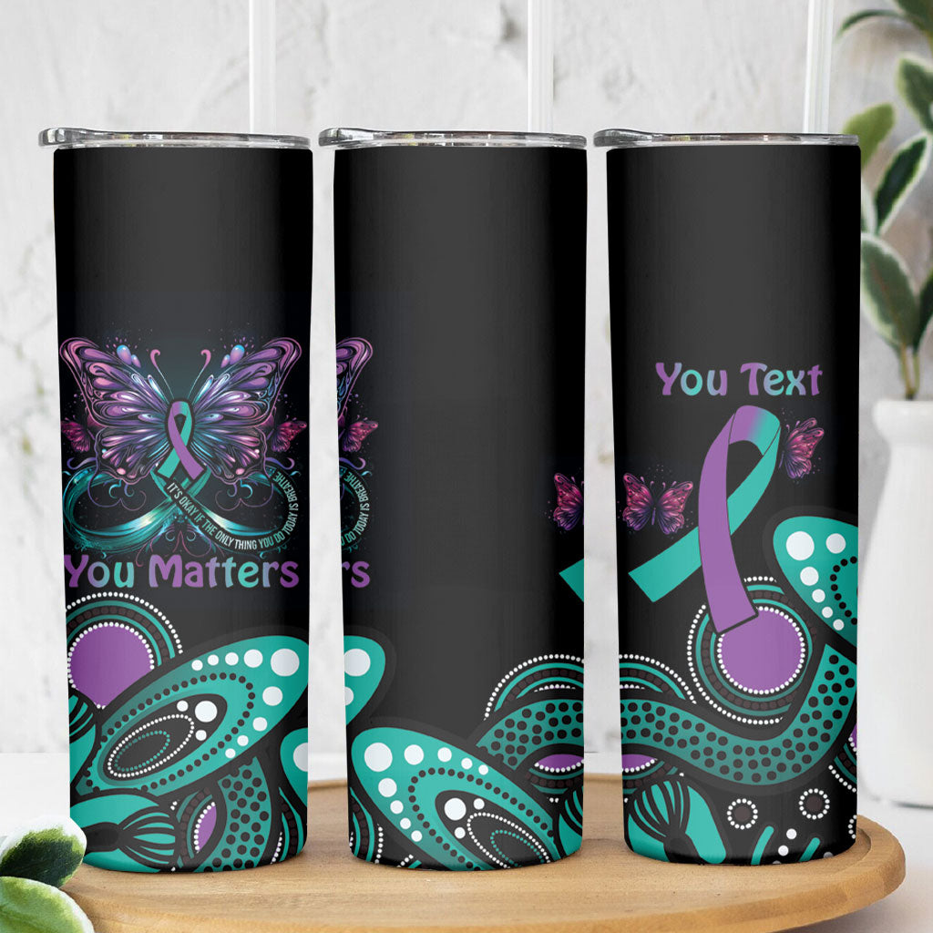 Personalised Hope Fight Suicide Prevention Support Skinny Tumbler Aboriginal Motif