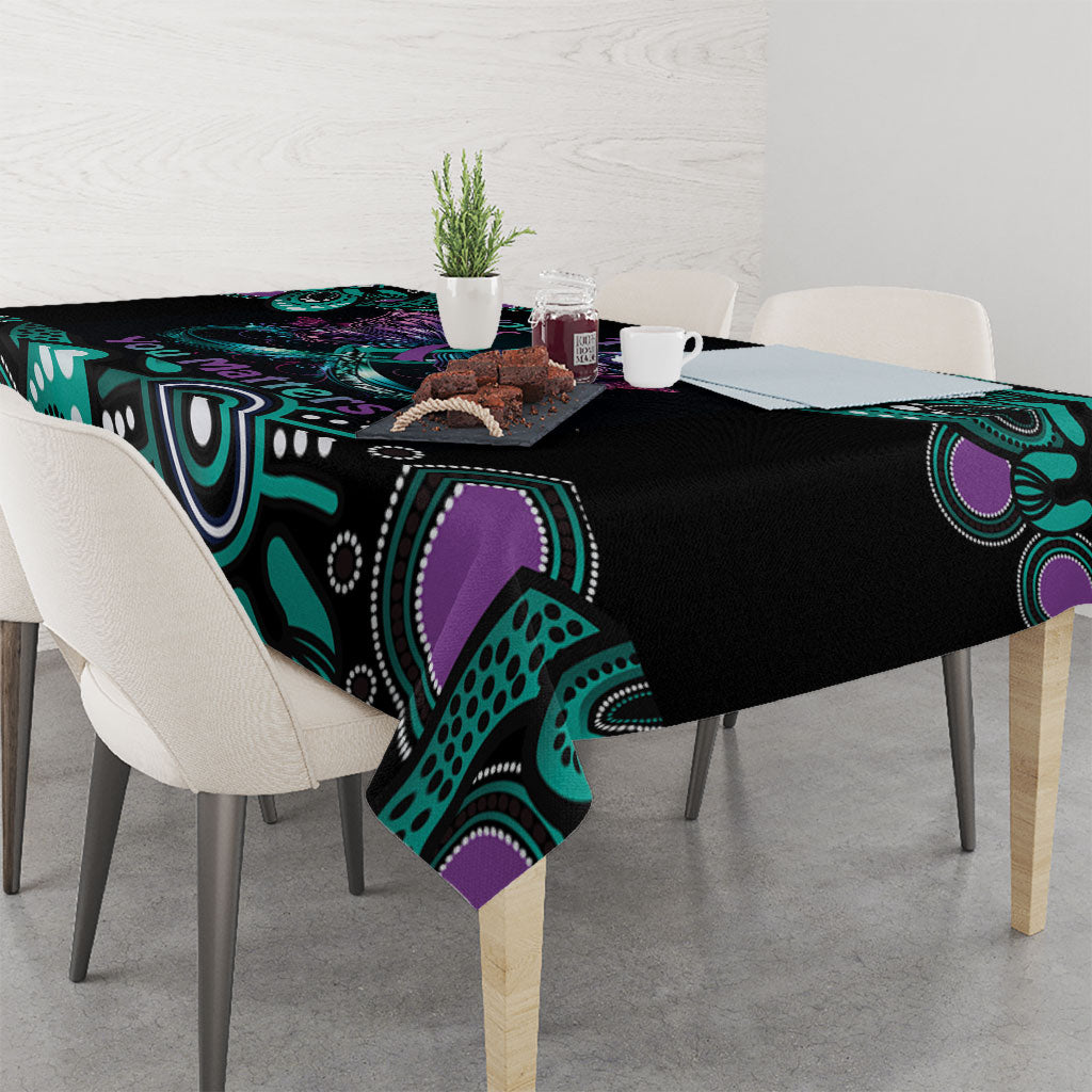 Personalised Hope Fight Suicide Prevention Support Tablecloth Aboriginal Motif