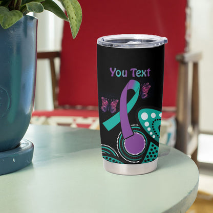 Personalised Hope Fight Suicide Prevention Support Tumbler Cup Aboriginal Motif