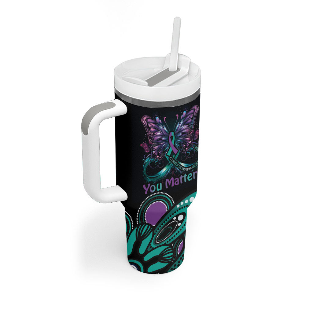 Personalised Hope Fight Suicide Prevention Support Tumbler With Handle Aboriginal Motif