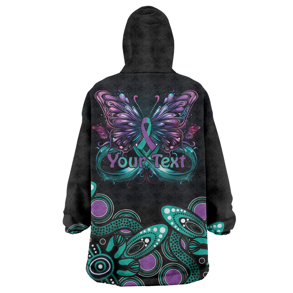 Personalised Hope Fight Suicide Prevention Support Wearable Blanket Hoodie Aboriginal Motif