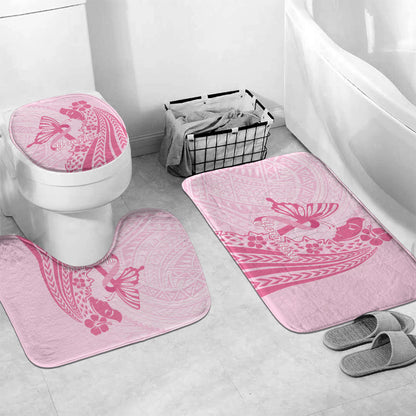 Pacific Girl and Butterfly Cancer Pink Ribbon Personalised Bathroom Set