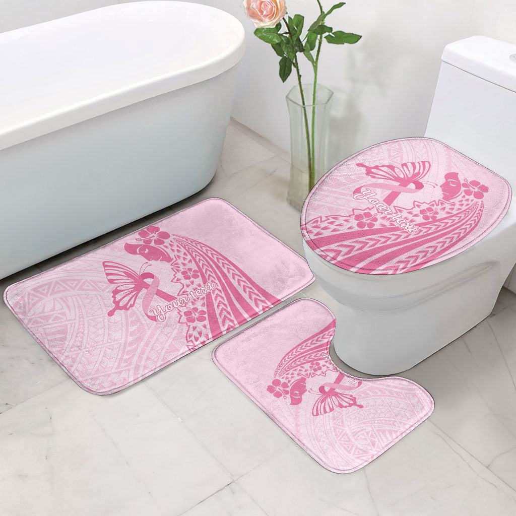 Pacific Girl and Butterfly Cancer Pink Ribbon Personalised Bathroom Set