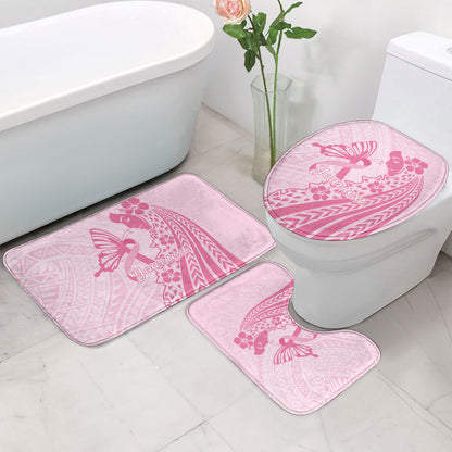 Pacific Girl and Butterfly Cancer Pink Ribbon Personalised Bathroom Set