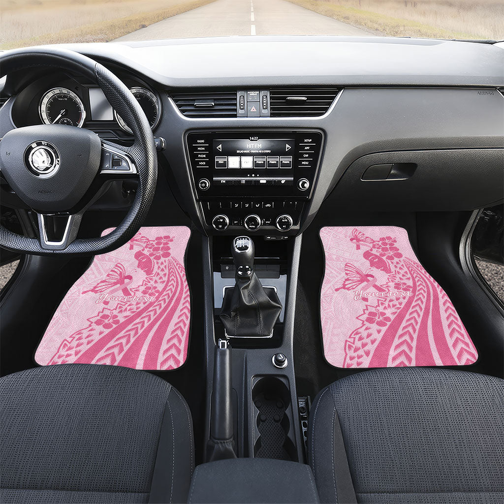 Pacific Girl and Butterfly Cancer Pink Ribbon Personalised Car Mats