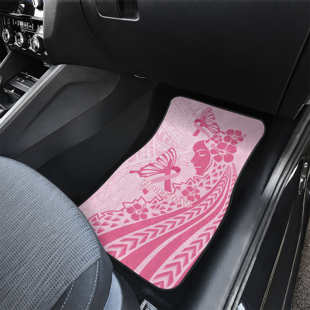Pacific Girl and Butterfly Cancer Pink Ribbon Personalised Car Mats