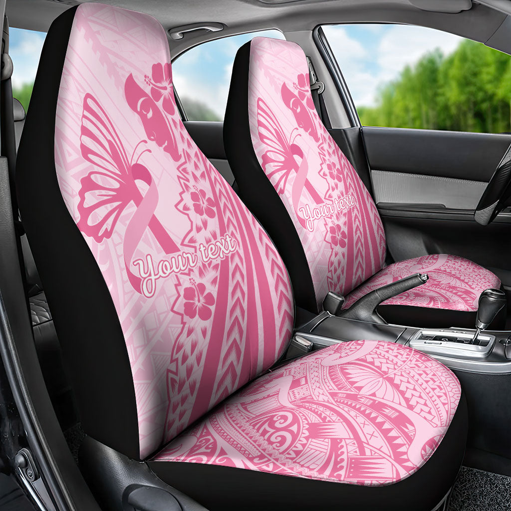 Pacific Girl and Butterfly Cancer Pink Ribbon Personalised Car Seat Cover