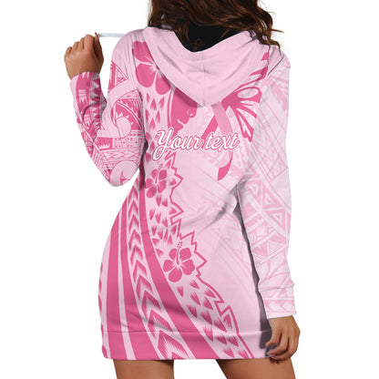 Pacific Girl and Butterfly Cancer Pink Ribbon Personalised Hoodie Dress