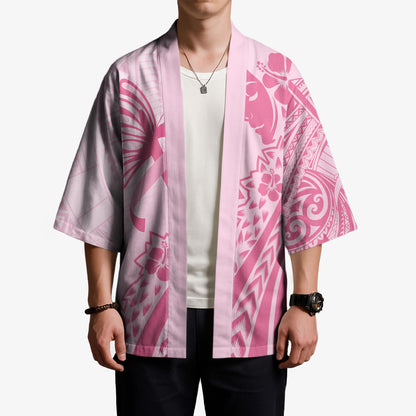 Pacific Girl and Butterfly Cancer Pink Ribbon Personalised Kimono