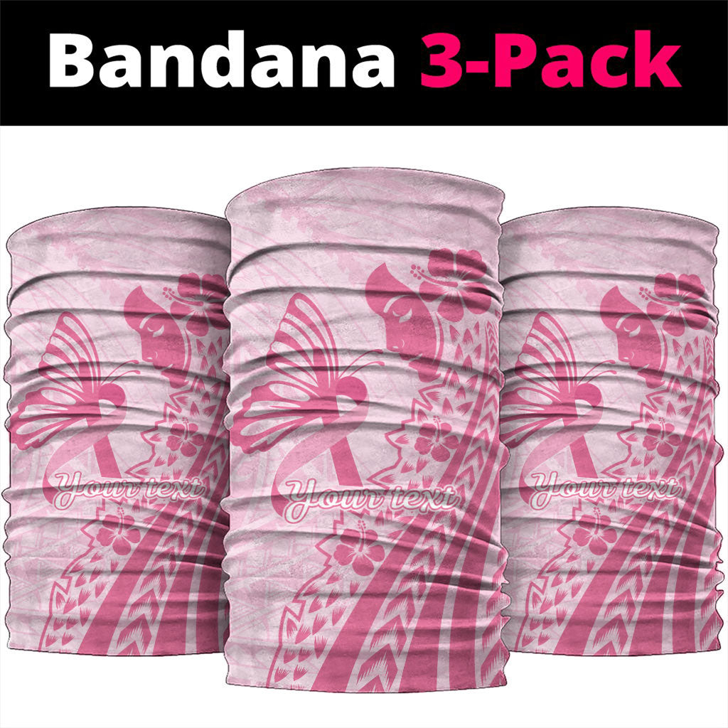 Pacific Girl and Butterfly Cancer Pink Ribbon Personalised Neck Gaiter