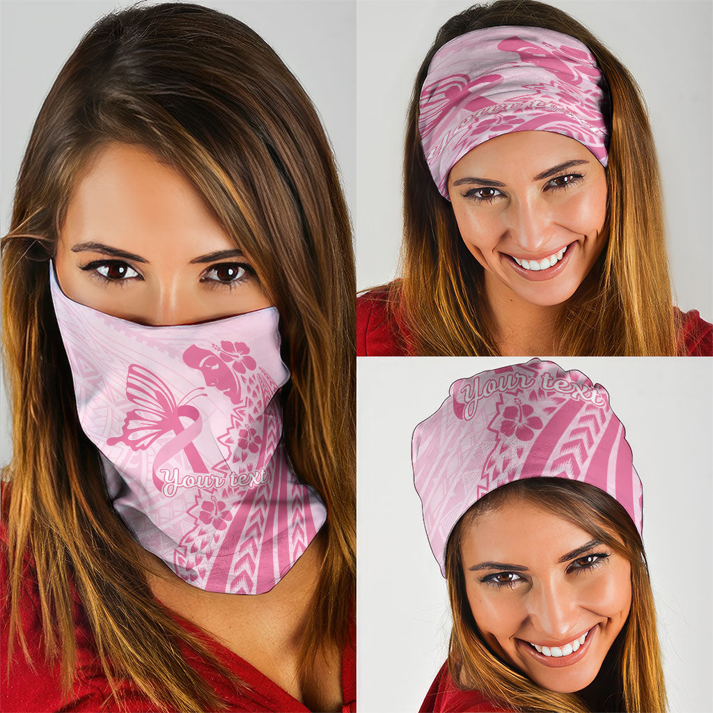 Pacific Girl and Butterfly Cancer Pink Ribbon Personalised Neck Gaiter