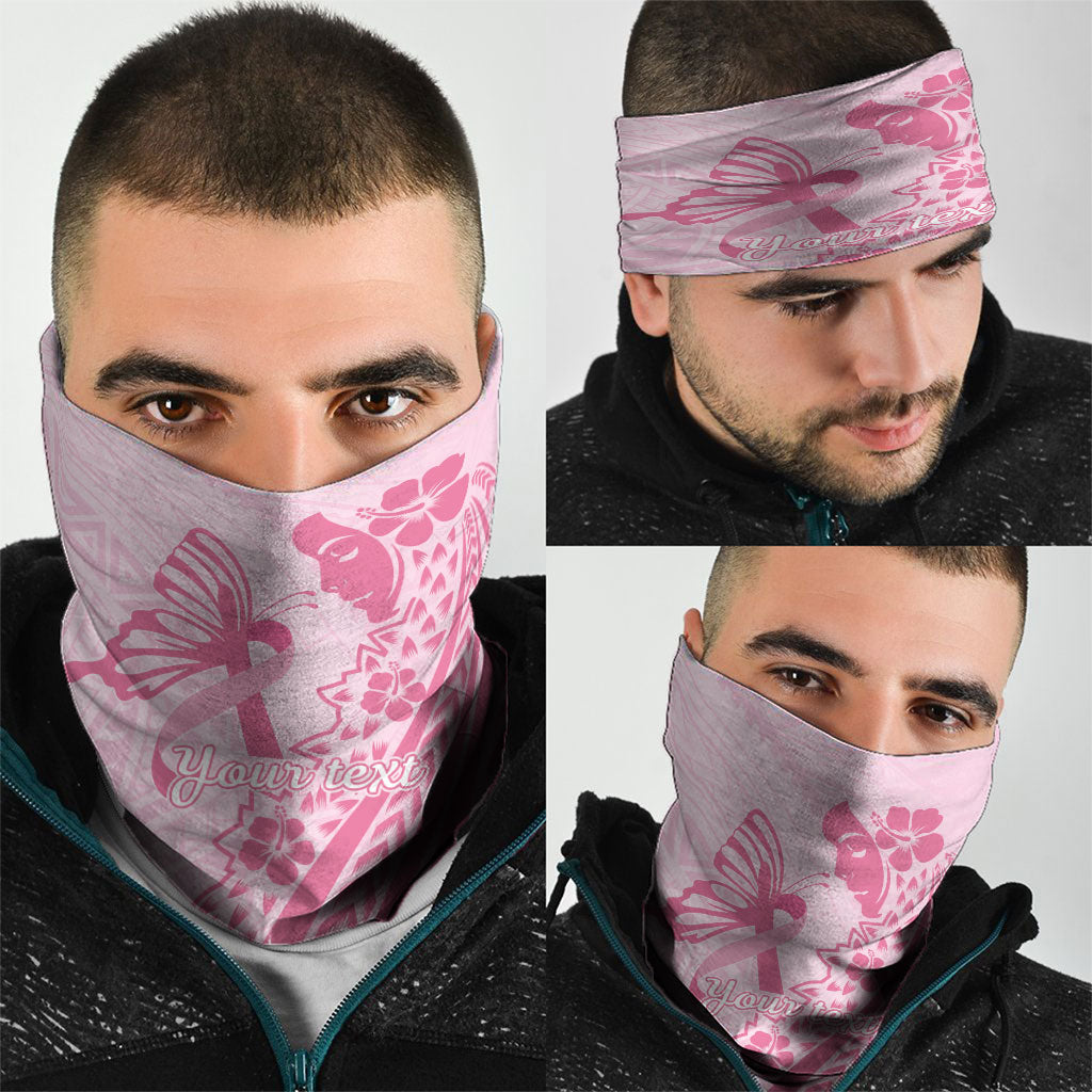 Pacific Girl and Butterfly Cancer Pink Ribbon Personalised Neck Gaiter