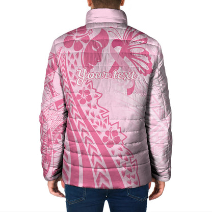 Pacific Girl and Butterfly Cancer Pink Ribbon Personalised Padded Jacket