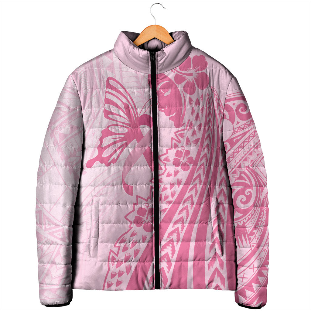 Pacific Girl and Butterfly Cancer Pink Ribbon Personalised Padded Jacket
