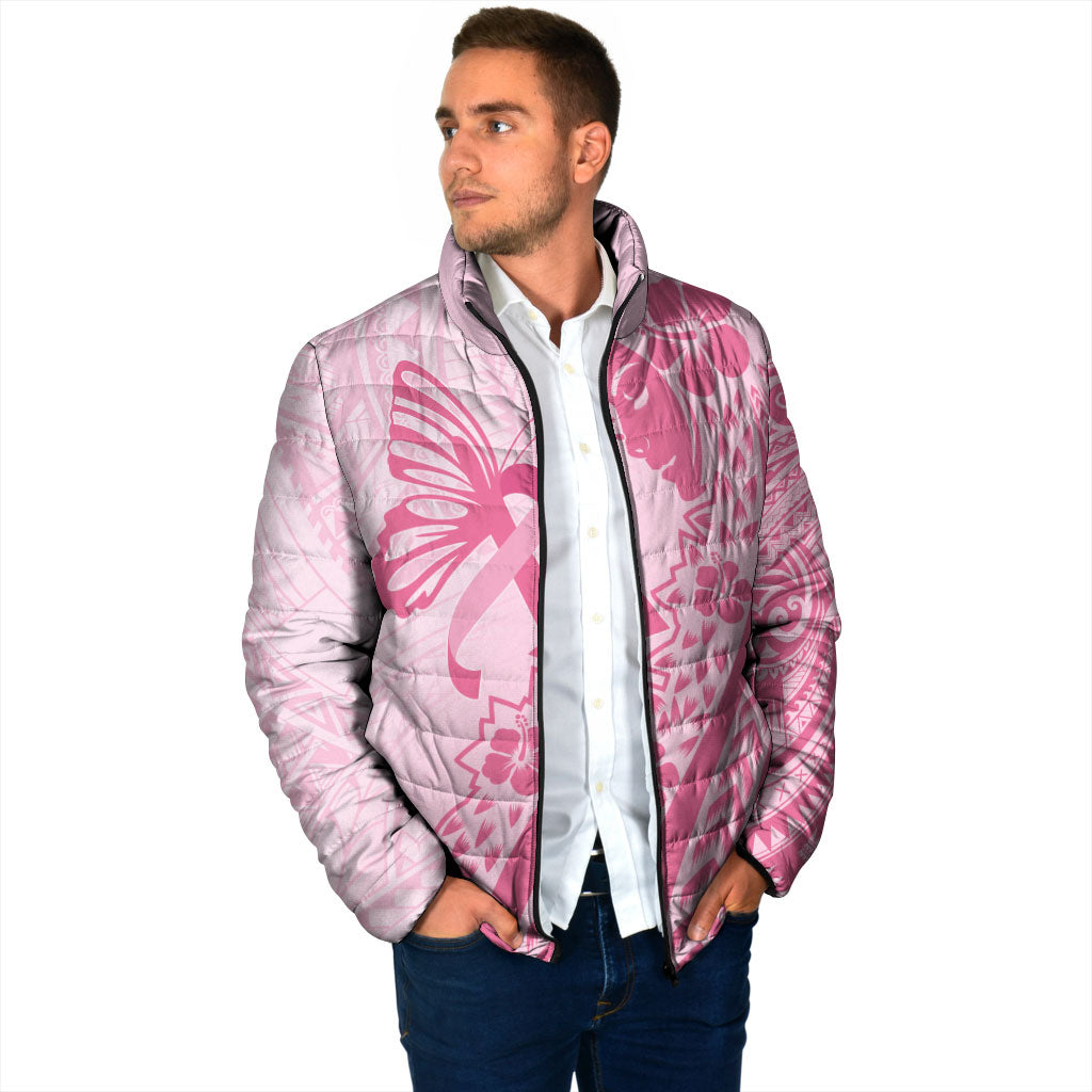 Pacific Girl and Butterfly Cancer Pink Ribbon Personalised Padded Jacket