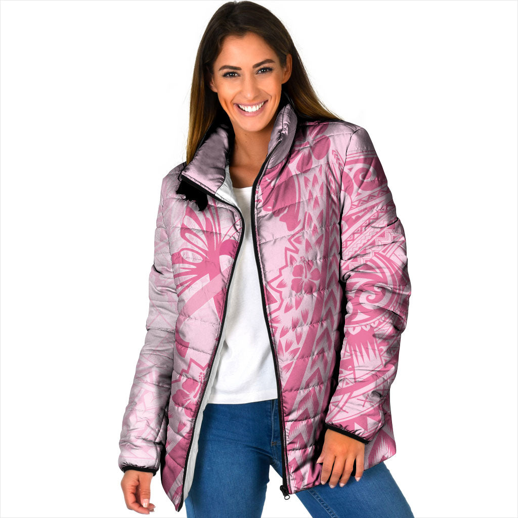 Pacific Girl and Butterfly Cancer Pink Ribbon Personalised Padded Jacket