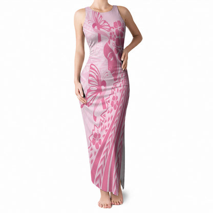 Pacific Girl and Butterfly Cancer Pink Ribbon Personalised Tank Maxi Dress