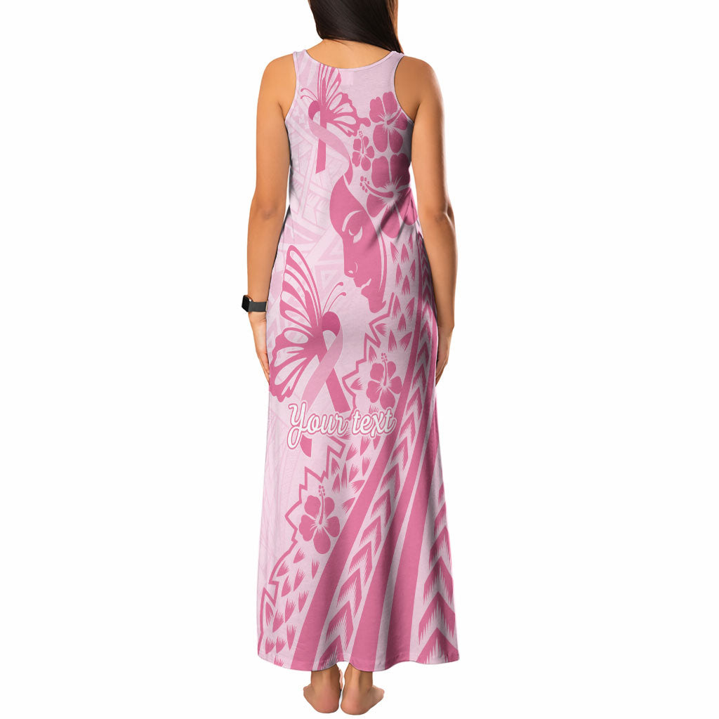 Pacific Girl and Butterfly Cancer Pink Ribbon Personalised Tank Maxi Dress