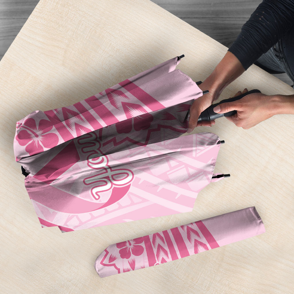 Pacific Girl and Butterfly Cancer Pink Ribbon Personalised Umbrella