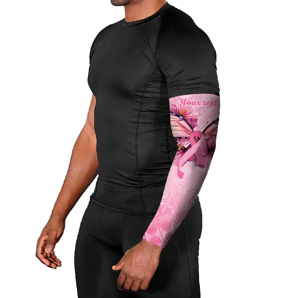 Faith Hope Love Butterfly Pink Ribbon Personalised Arm Sleeves Polynesian Tribal Pattern