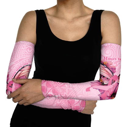 Faith Hope Love Butterfly Pink Ribbon Personalised Arm Sleeves Polynesian Tribal Pattern