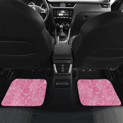 Faith Hope Love Butterfly Pink Ribbon Personalised Car Mats Polynesian Tribal Pattern