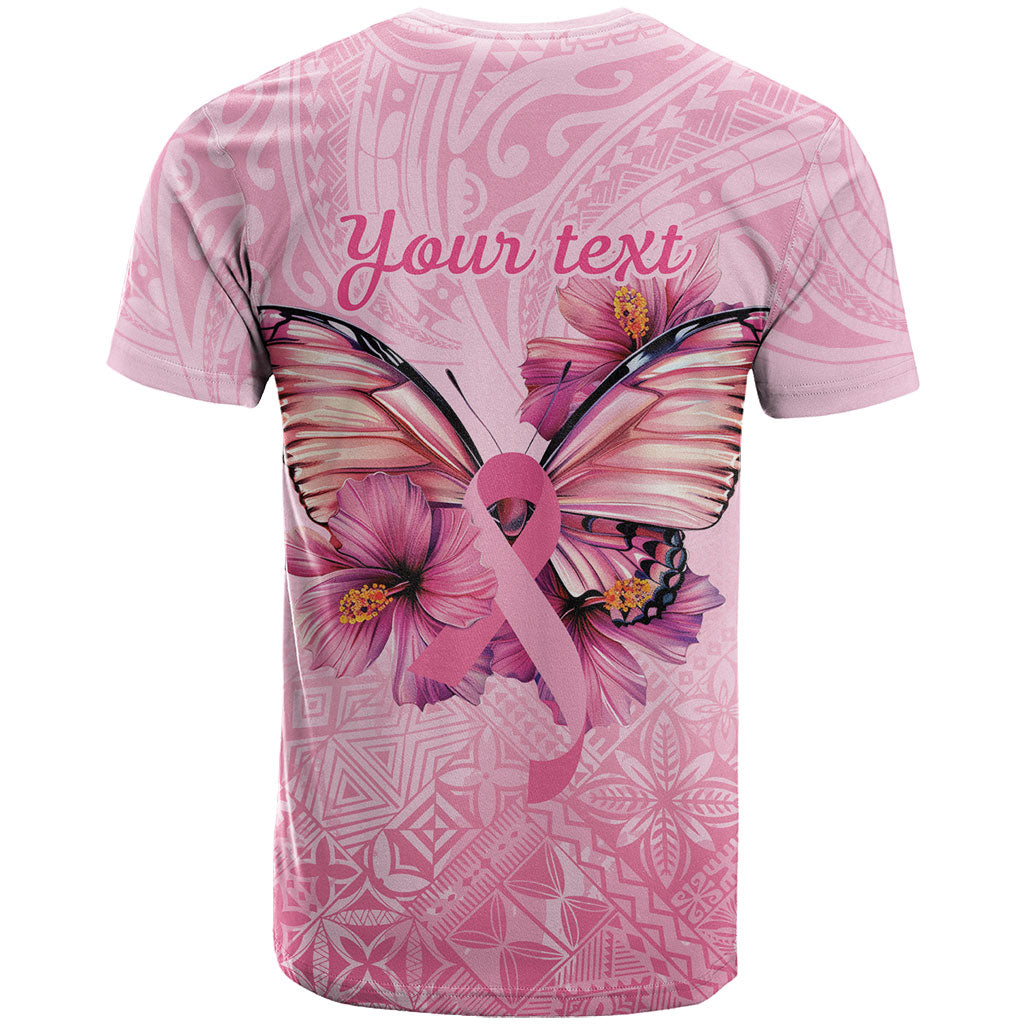 Faith Hope Love Butterfly Pink Ribbon Personalised T Shirt Polynesian Tribal Pattern