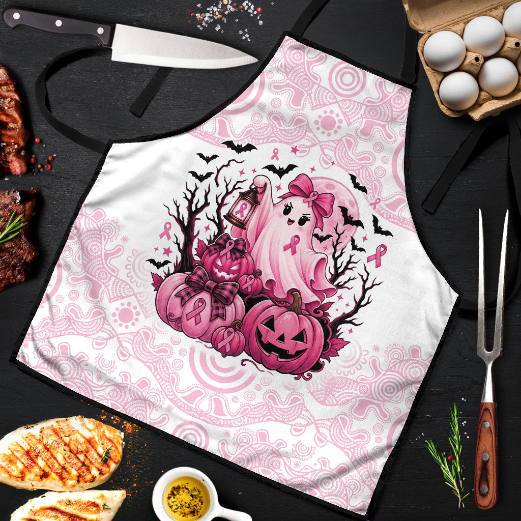 Aboriginal Pink Ghost Pumpkin Apron Aboriginal Halloween Wear Pink