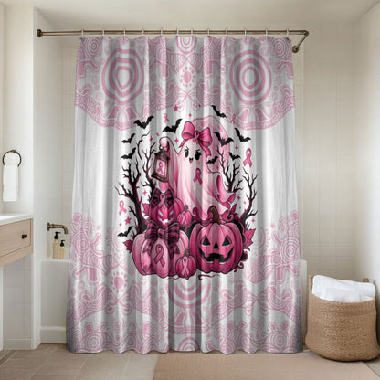 Aboriginal Pink Ghost Pumpkin Bathroom Set Aboriginal Halloween Wear Pink