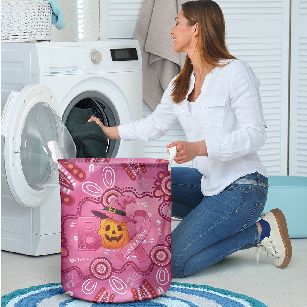 Boo for a Cure Pink Ghost Laundry Basket Aboriginal Halloween Wear Pink
