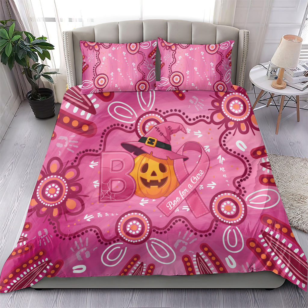 Boo for a Cure Pink Ghost Bedding Set Aboriginal Halloween Wear Pink