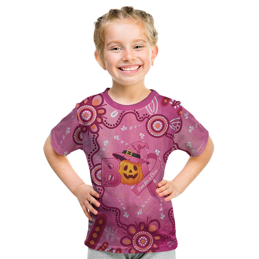 Boo for a Cure Pink Ghost Kid T Shirt Aboriginal Halloween Wear Pink