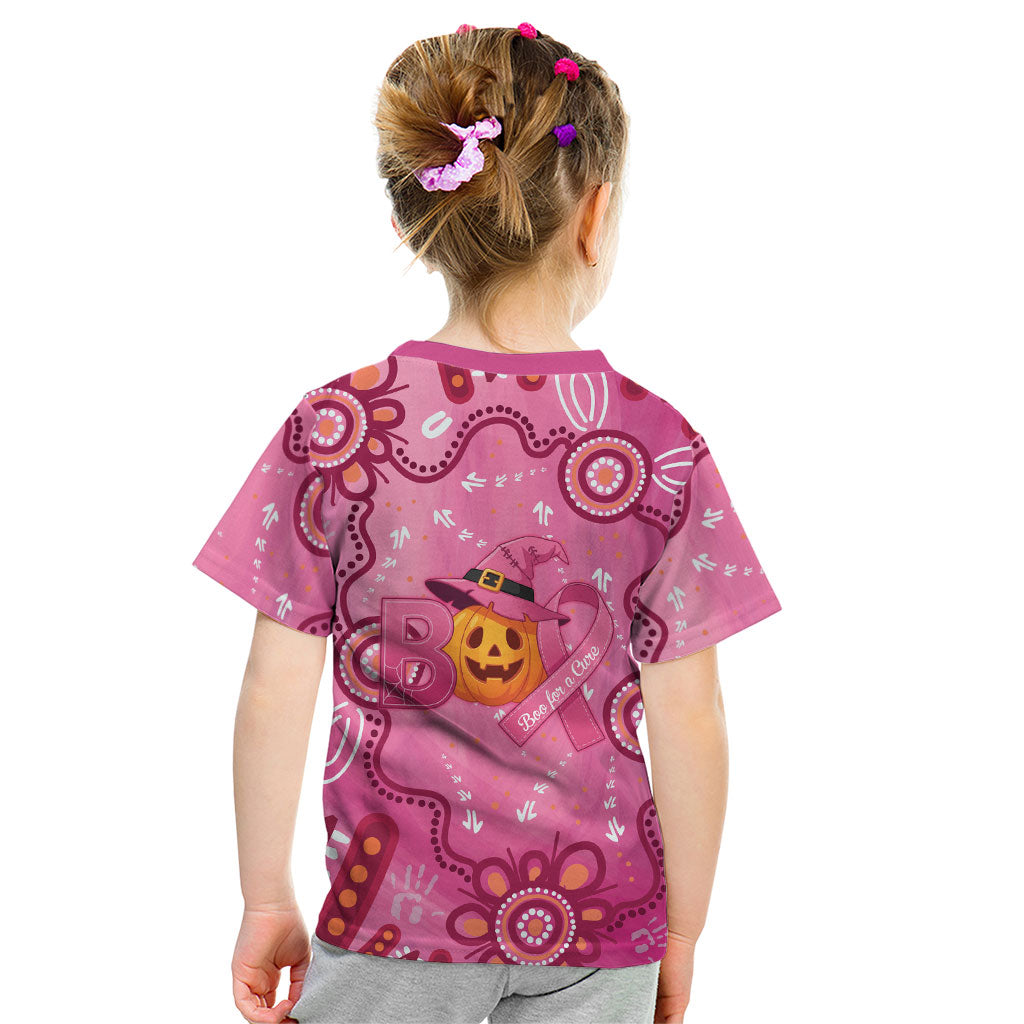 Boo for a Cure Pink Ghost Kid T Shirt Aboriginal Halloween Wear Pink