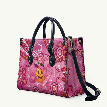 Boo for a Cure Pink Ghost Leather Bag Aboriginal Halloween Wear Pink
