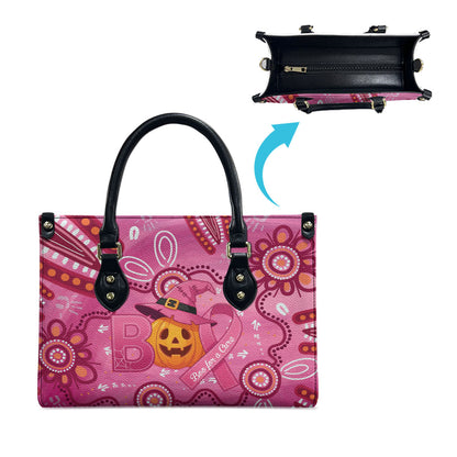Boo for a Cure Pink Ghost Leather Bag Aboriginal Halloween Wear Pink
