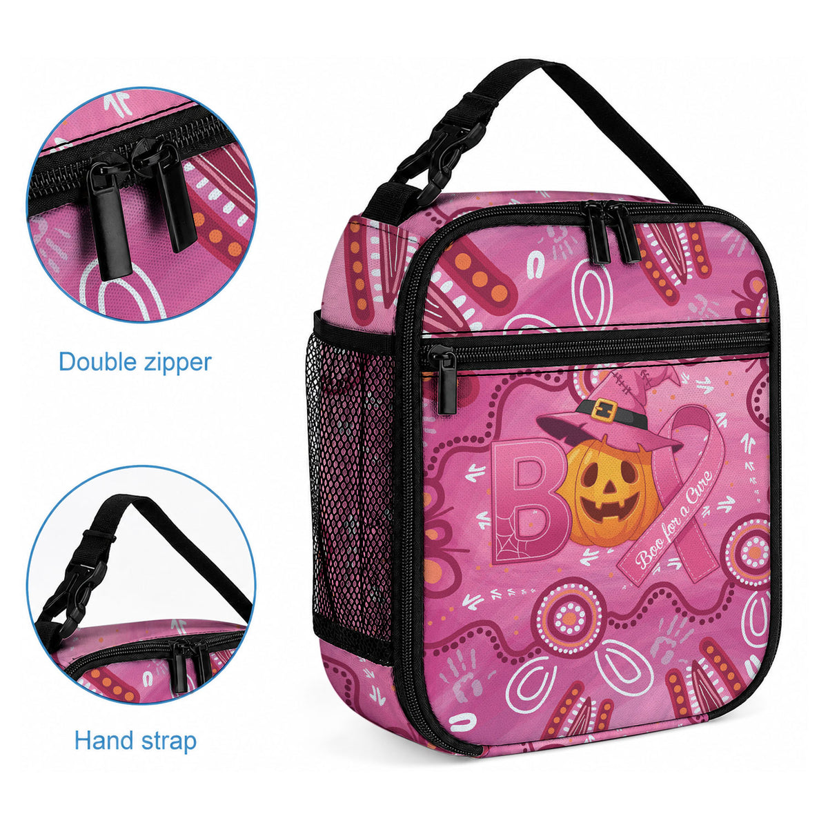 Boo for a Cure Pink Ghost Lunch Bag Aboriginal Halloween Wear Pink