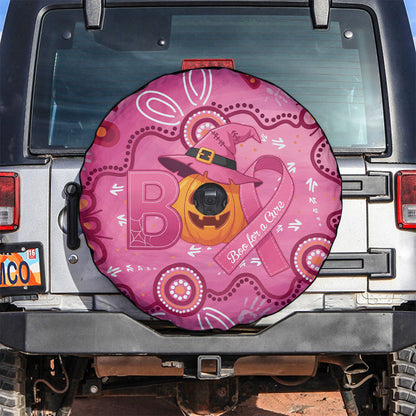 Boo for a Cure Pink Ghost Spare Tire Cover Aboriginal Halloween Wear Pink