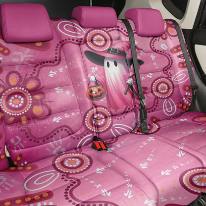 Pink Ghost Ribbon Back Car Seat Cover Aboriginal Halloween Wear Pink