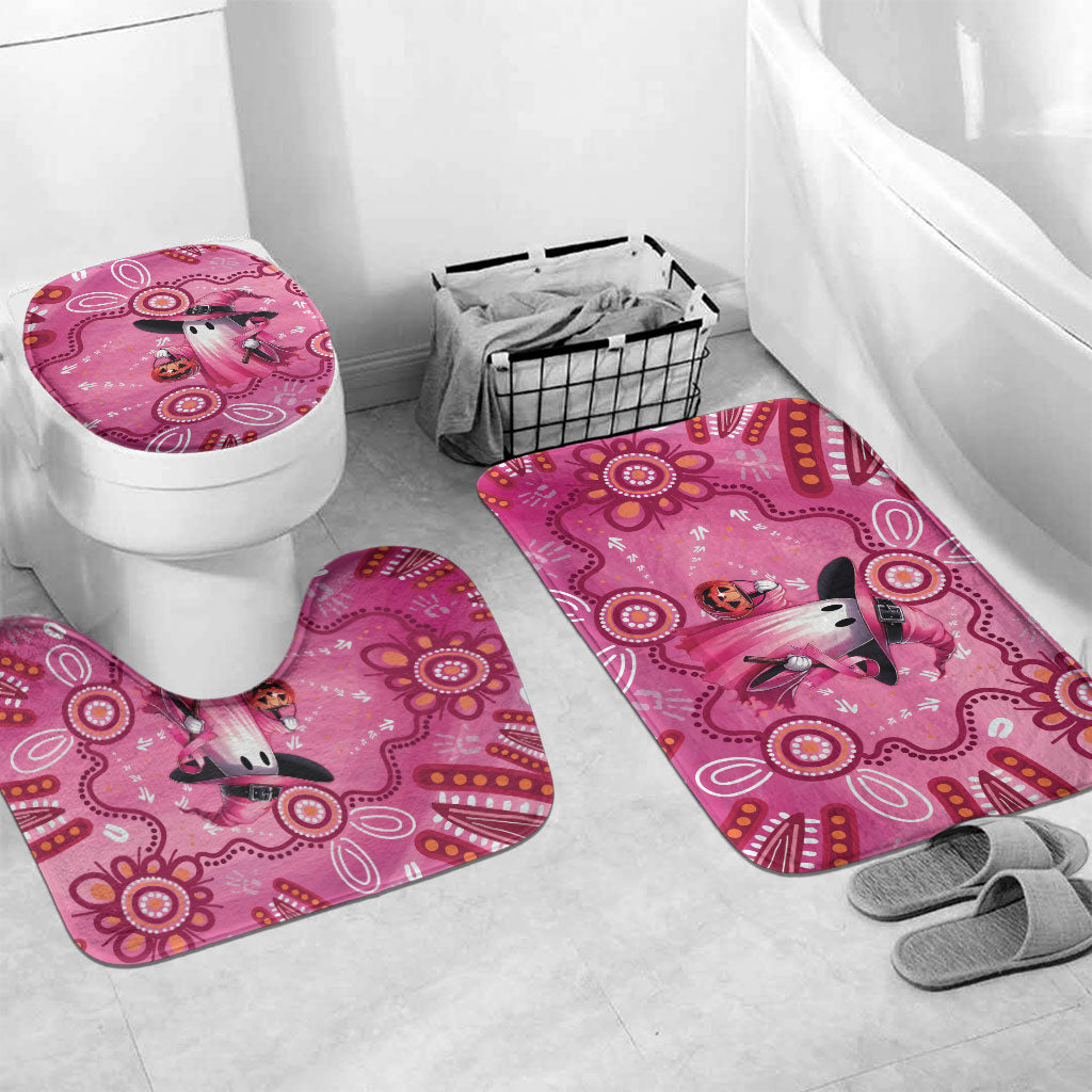 Pink Ghost Ribbon Bathroom Set Aboriginal Halloween Wear Pink
