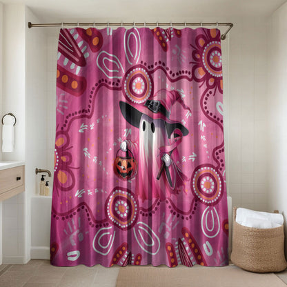 Pink Ghost Ribbon Bathroom Set Aboriginal Halloween Wear Pink