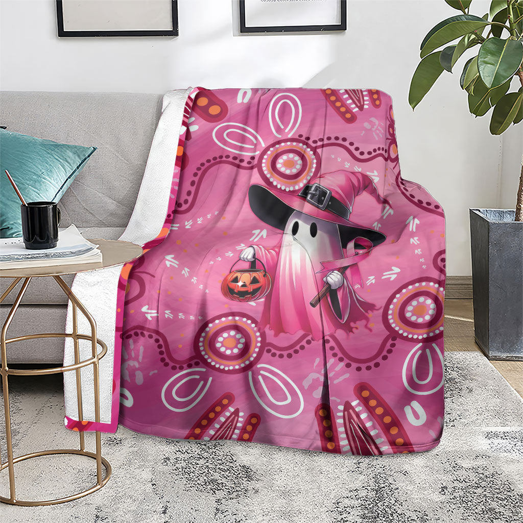 Pink Ghost Ribbon Blanket Aboriginal Halloween Wear Pink