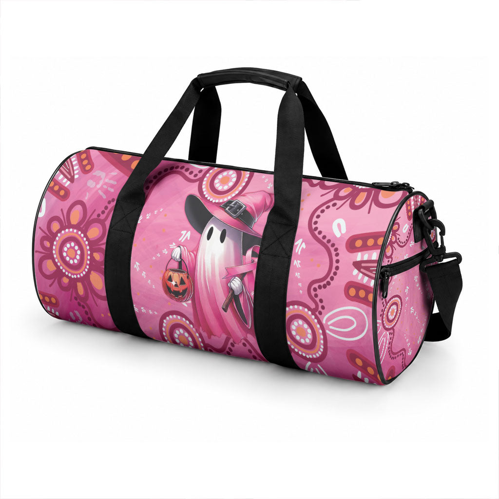 Pink Ghost Ribbon Duffle Bag Aboriginal Halloween Wear Pink