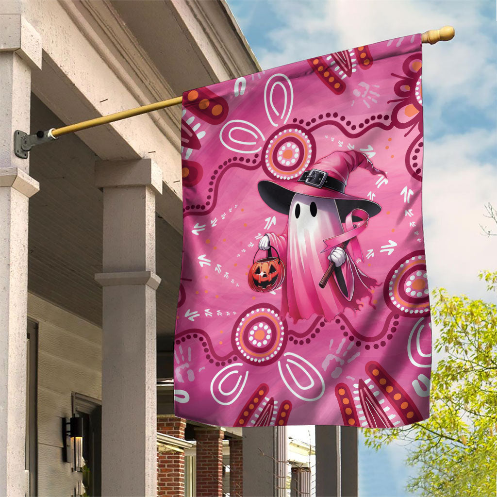 Pink Ghost Ribbon Garden Flag Aboriginal Halloween Wear Pink