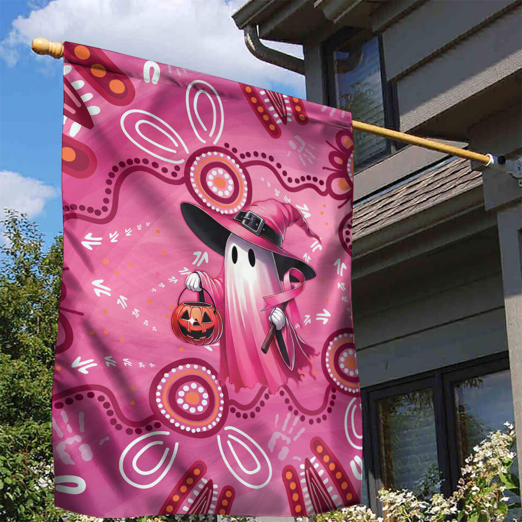Pink Ghost Ribbon Garden Flag Aboriginal Halloween Wear Pink