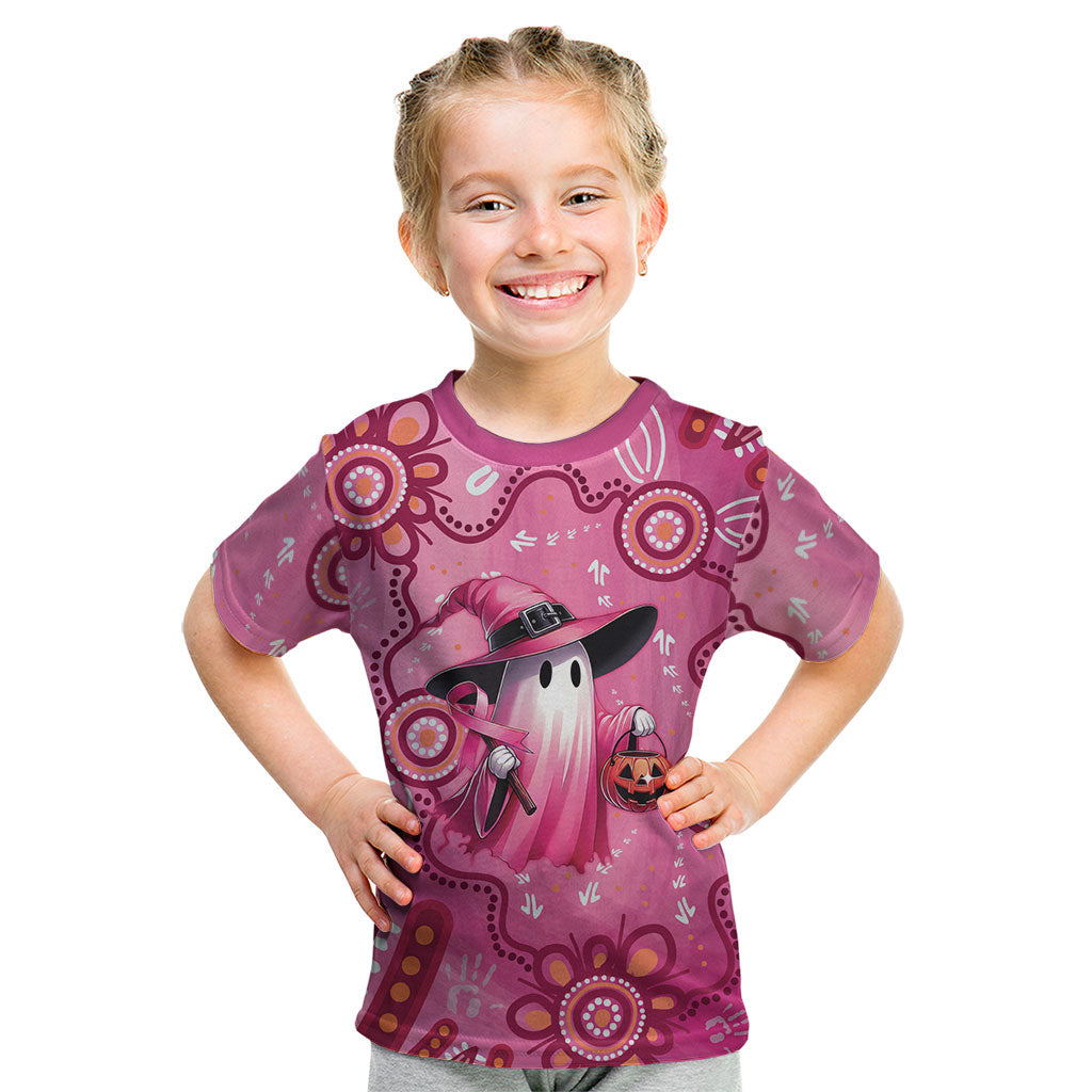 Pink Ghost Ribbon Kid T Shirt Aboriginal Halloween Wear Pink