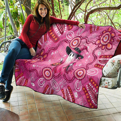 Pink Ghost Ribbon Quilt Aboriginal Halloween Wear Pink